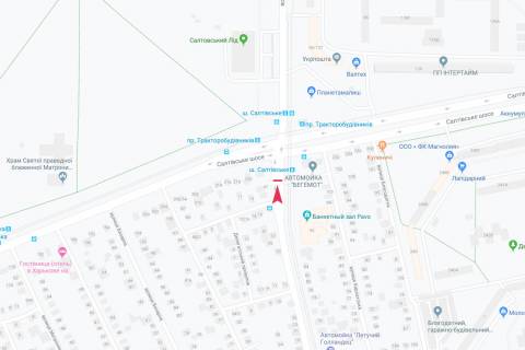 Билборд B в Запорожье Тракторостроителей пр-т, 47 - Салтовское шоссе, из центра схема