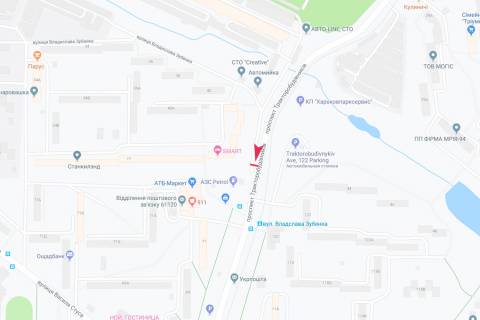 Білборд, Бігборд (Борд)  A у Запоріжжі Тракторостроителей пр-т, 79/42-а, в центр схема