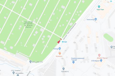 Билборд B в Запорожье Тракторостроителей пр-т (напротив дома № 124), из центра схема