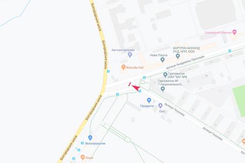 Призма A в Запорожье Леоніда Каденюка (Чкалова) ул. - Академика Проскуры ул., в центр, VIP - 186275 схема