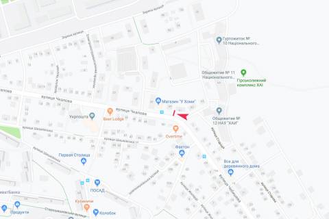 Білборд, Бігборд (Борд)  A у Запоріжжі Леоніда Каденюка (Чкалова) ул., 61, в центр схема