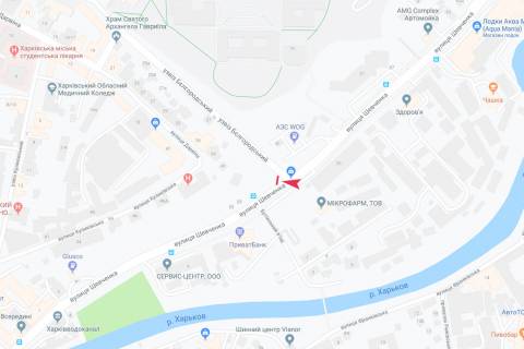 Призма A в Запорожье Шевченко ул. - Белгородский спуск, в центр, VIP - 186287 схема