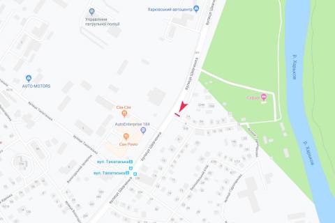 Билборд B в Запорожье Шевченко ул., 254-а - Красный въезд, в центр схема