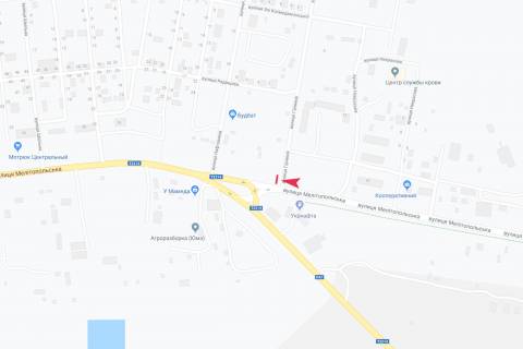 Билборд A в Запорожье вул Мелитопольская схема