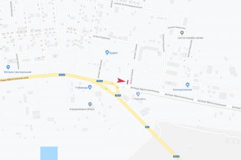 Билборд B в Запорожье вул Мелитопольская схема