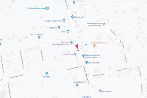 Билборд A в Калиновке (Винницкой обл) вул Незалежности схема