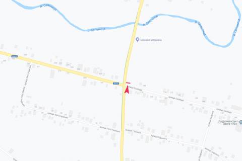 Билборд A в Ладыжине выезд с города (на перекрестке) схема