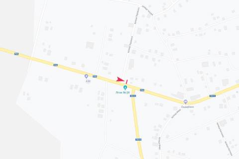 Билборд B в Шпикове выезд с города (на перекрестке) схема