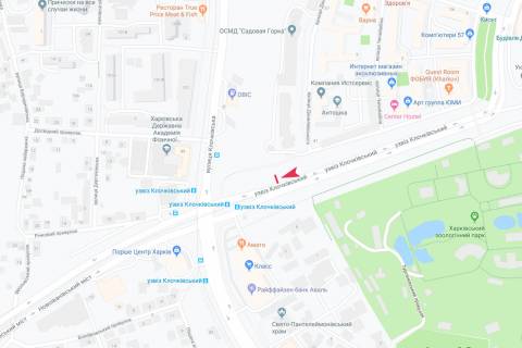 Ситилайт A в Харькове, 1,24х1,84  Клочківський узв (Пассіонарії узв.) (7), з центру (пакетний продаж) схема