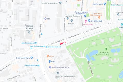 Ситилайт A в Харькове, 1,24х1,84  Клочківський узв (Пассіонарії узв.)(6), в центр (пакетний продаж) схема