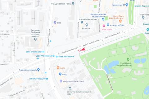 Ситилайт B в Харькове, 1,24х1,84  Клочківський узв (Пассіонарії узв.) (6), з центру (пакетний продаж) схема