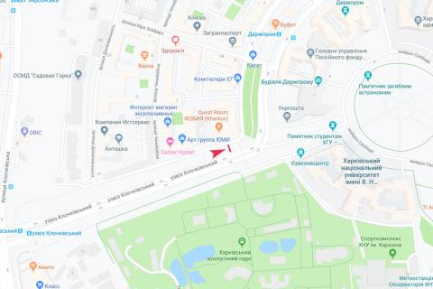 Сiтiлайт B у Харкові, 1,24х1,84  Клочківський узв (Пассіонарії узв.) (1), в центр (пакетний продаж) схема