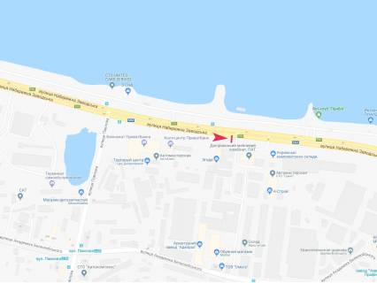 Билборд A в Днепр (Днепропетровск), 3x6  Набережна Заводська вул., 7,  меблева фабрика "Прогрес" схема