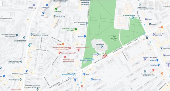 Бэклайт B в Одессе, 3х4  навпроти БЦ "Шевченковський" схема