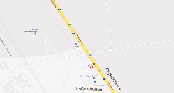 Билборд A на трассах Одесской области, 6х3  Киевская трасса схема