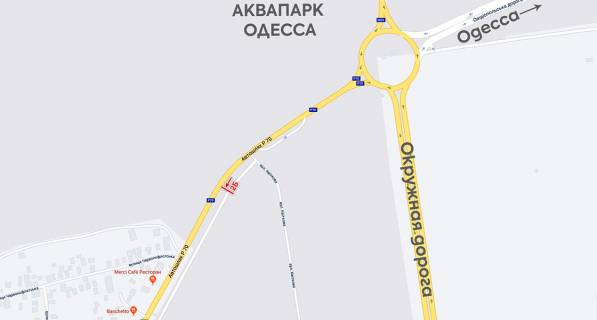 Билборд B на трассах Одесской области, 6х3  Овидиопольское шоссе схема