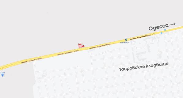 Билборд A в Одессе, 6х3  Одесса- Чорноморськ (Іллічівськ) схема