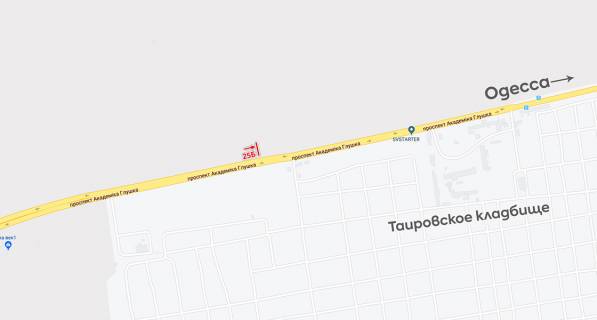 Билборд B в Одессе, 6х3  Одесса- Чорноморськ (Іллічівськ) схема