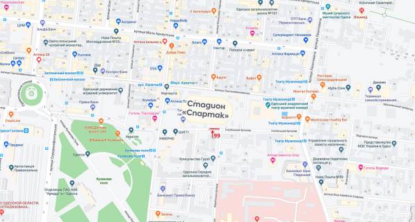 Билборд A в Одессе, 3х6  Канатная,79 схема
