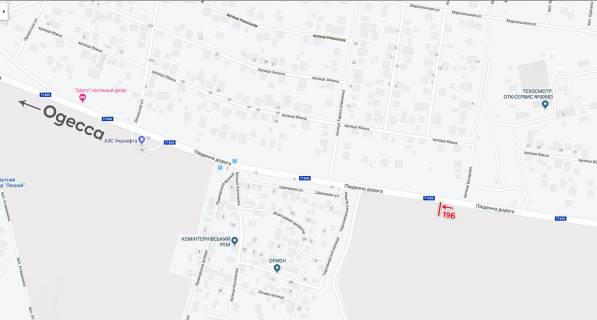 Билборд B в Одессе, 6х3  Одесса-Южный  схема