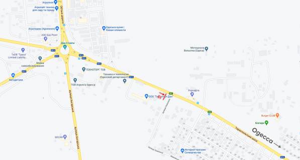 Билборд A в Одессе р-к Анжелика  на кругу схема