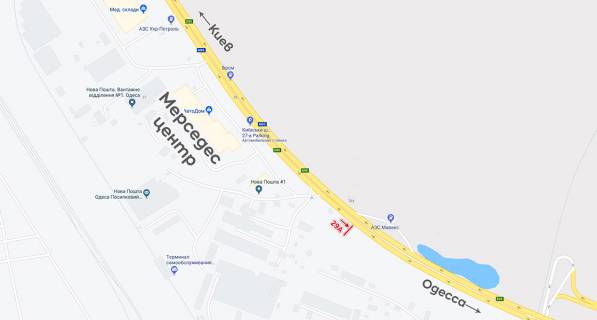 Билборд A в Одессе, 6х3  Київське шосе (Ленінградське шосе), 27 схема