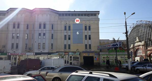 Билборд A в Одессе, 6*3  Пантелеймоновская (здание Паркинга) № 2,7 фото 1