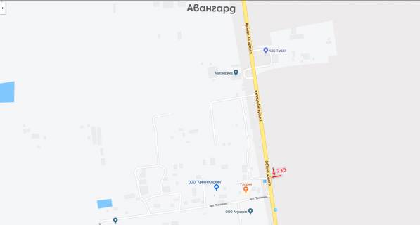 Билборд B в Авангард (Авангард), 3х6  транспорт рухається від двох стовпів, з Авангарда схема