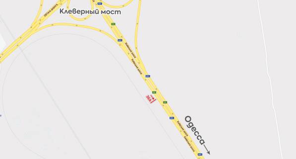 Billboard A in Odessa trasi, 6х3  Kievskaa trassa scheme