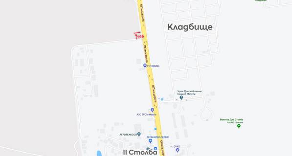 Билборд B в Одессе, 3х6  рынок Анжелика схема