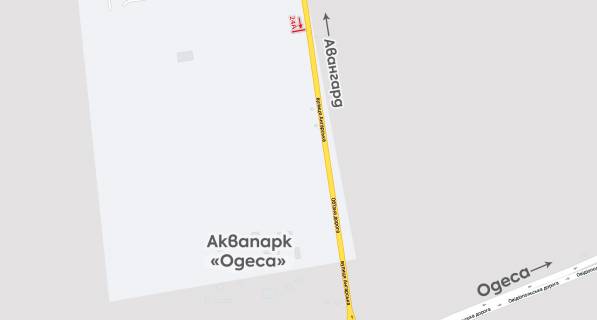 Білборд, Бігборд (Борд)  A у , , 3х6  транспорт рухається від двох стовпів, з Авангарду в бік Аквапарку схема
