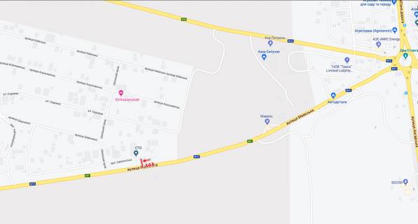 Билборд A в Хлебордарске, 3х6  Одесса-Рени схема