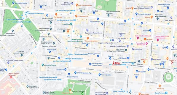 Билборд A в Одессе, 6*3  Пантелеймоновская (здание Паркинга) № 2,7 схема