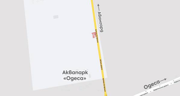 Білборд, Бігборд (Борд)  B у , , 3х6  транспорт направляется к двум столбам, к Авангарду схема