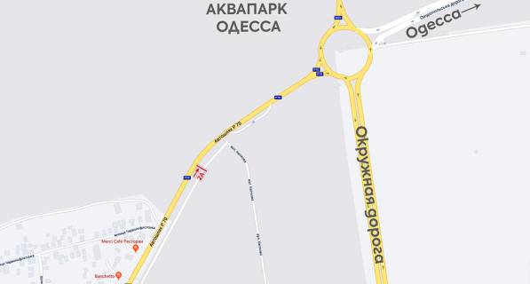Білборд, Бігборд (Борд)  A на трасах Одеської області, 6х3  Овидиопольское шоссе схема