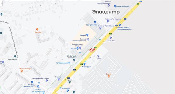 Билборд A в Одессе, 3х6  Одесса-Николаев схема