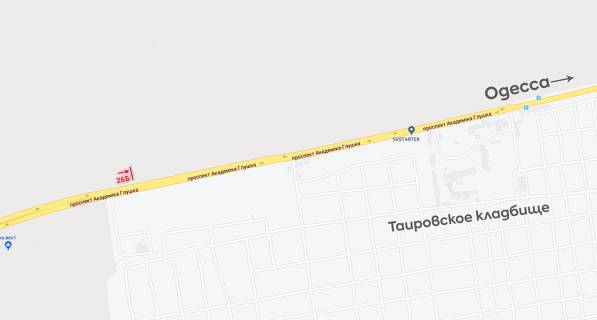 Билборд B в Одессе, 6х3  Одесса- Чорноморськ (Іллічівськ) схема