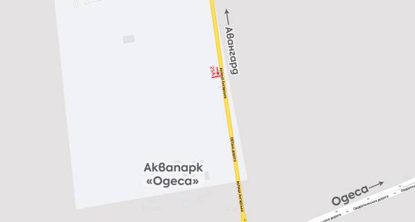 Білборд, Бігборд (Борд)  A у , , 3х6  транспорт рухається від двох стовпів, з Авангарду в бік Аквапарку схема