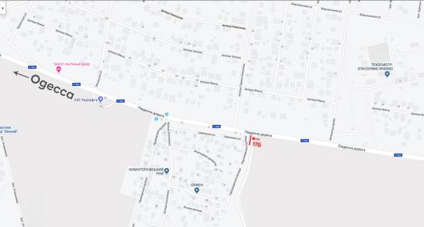 Билборд B в Одессе, 6х3  Одесса-Южный  схема