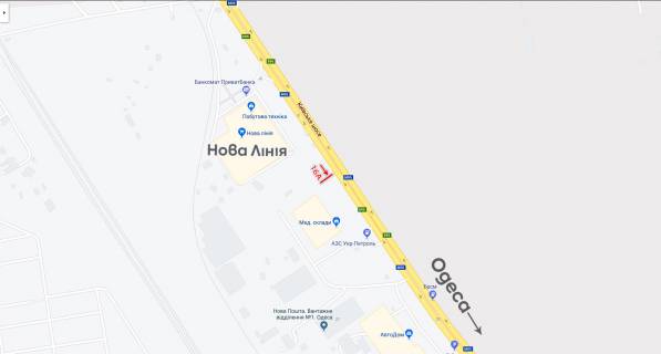 Билборд A в Одессе, 6х3  з м. Київ у м. Одеса, перед Новою Лінією схема