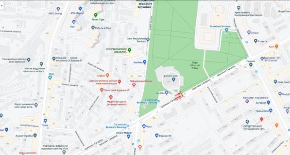 Беклайт B у Одесі, 3х4  Лесі Українки просп. (Гагаріна просп.) , 12А схема
