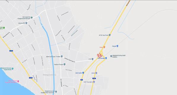 Билборд + в Одессе, 3х6  г.Овидиополь круг схема