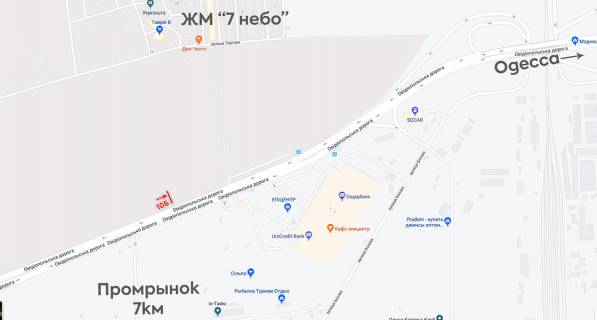 Білборд, Бігборд (Борд)  B у Одесі, 6х3  Дорога c 7 км схема
