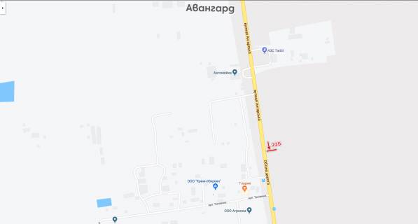 Билборд B в Авангард (Авангард), 3х6  транспорт рухається від двох стовпів, з Авангарда схема