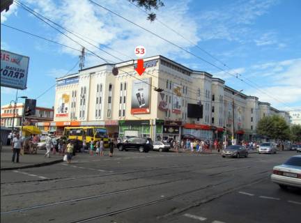 Білборд, Бігборд (Борд)  A у Одесі, 7,1*5,05  вул. Пантелеймонівська, 21 / Європейська вул. (Катерининська) (фасад Паркинга) Фото 1