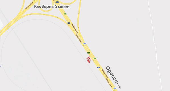 Billboard B in Odessa trasi, 6х3  Kievskaa trassa scheme