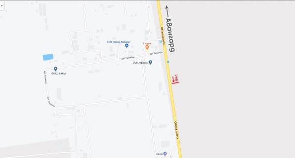 Билборд B в Авангард (Авангард), 3х6  транспорт рухається від  двох стовпів, з Авангарда схема