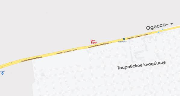 Билборд A в Одессе, 6х3  Одесса- Чорноморськ (Іллічівськ) схема