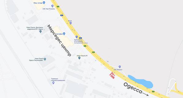 Билборд B в Одессе, 6х3  Ленингадское шосее 27 схема