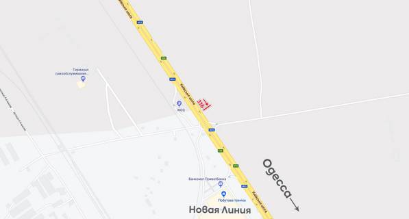 Билборд B в Одессе, 6х3  Киевская трасса схема